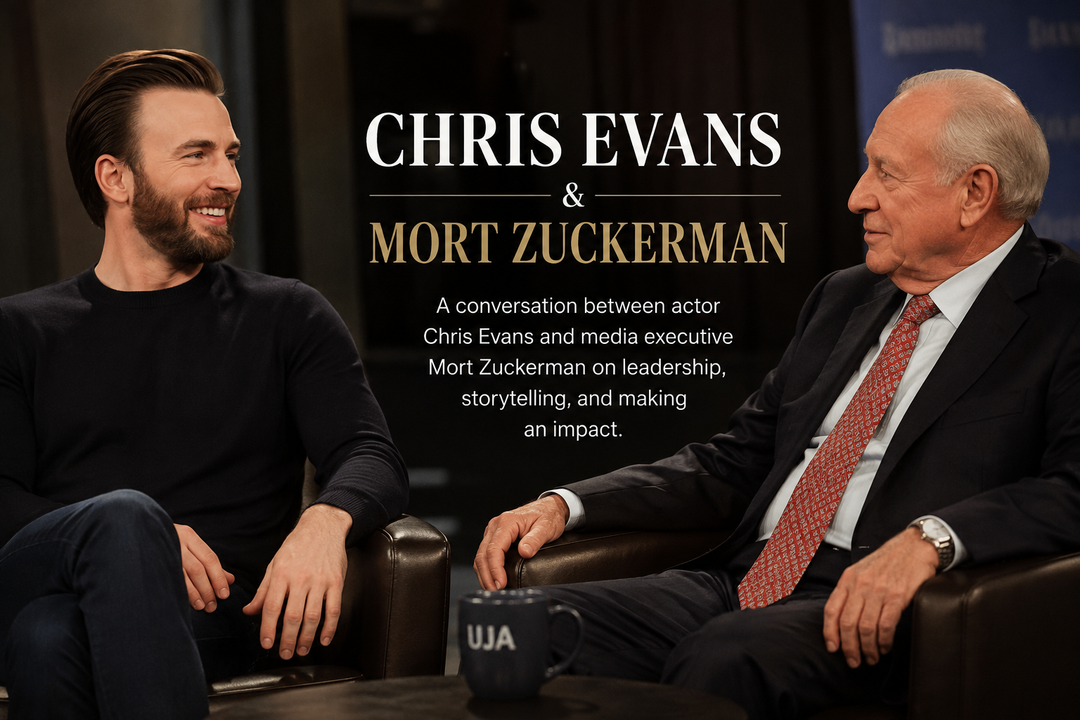 Chris Evans and Mort Zuckerman